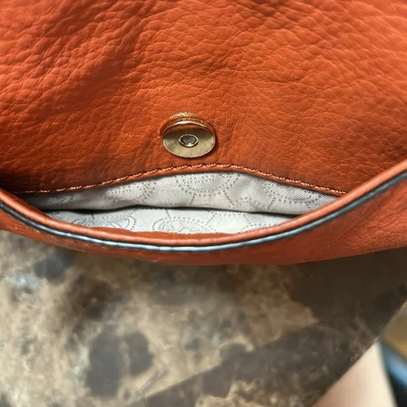 Michael Kors (Bedford) Orange Satchel with Gold Accents - Picture 9 of 9